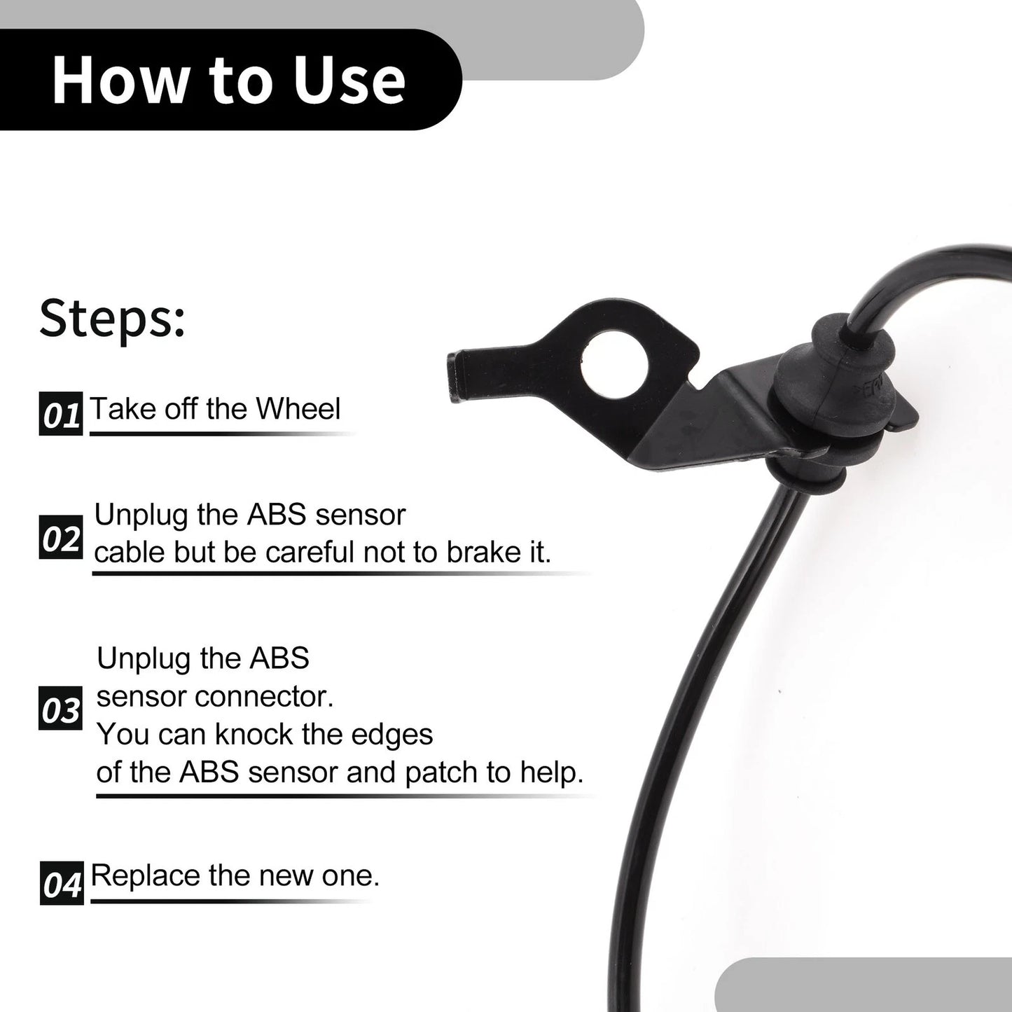 ABS Wheel Speed Sensor for Ford Fusion 2007-2011 Rear Right FWD
