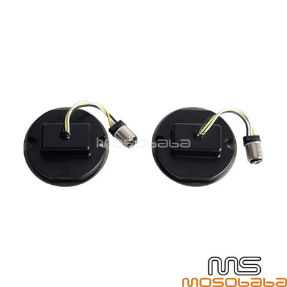 Integrated LED Lens Cover Front Turn Signal Light for Harley FLHT FLHR FLSTN