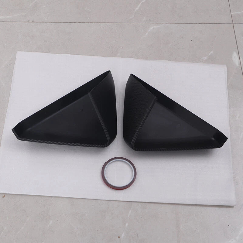 Carbon Fiber Style Side View Mirror Covers for Tesla Cybertruck (2024+)