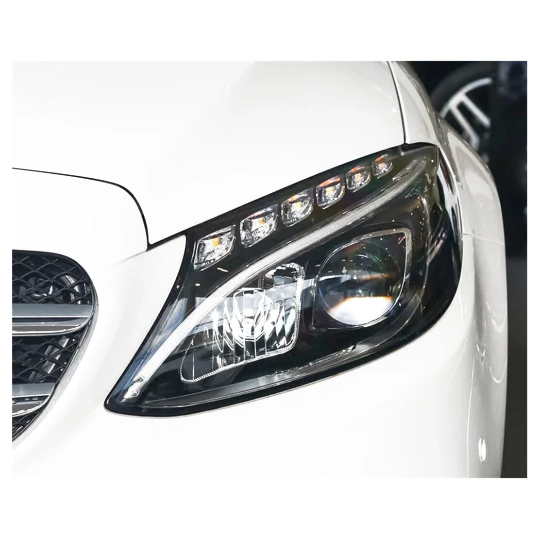 Left Headlight Lamp Cover for Mercedes-Benz C180 C200 C300 W205 (2015-2017)