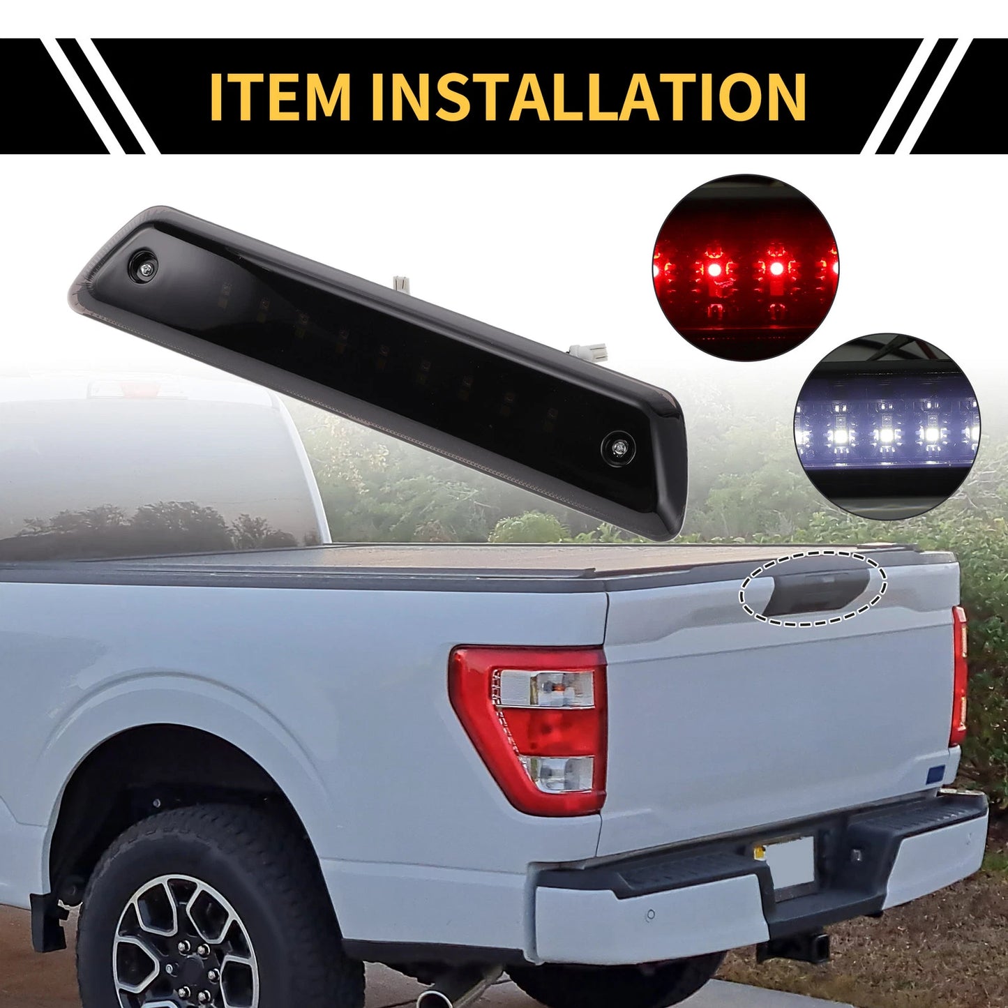 LED Third Brake Light Smoked Lens for Ford F-150 (2015-2023)