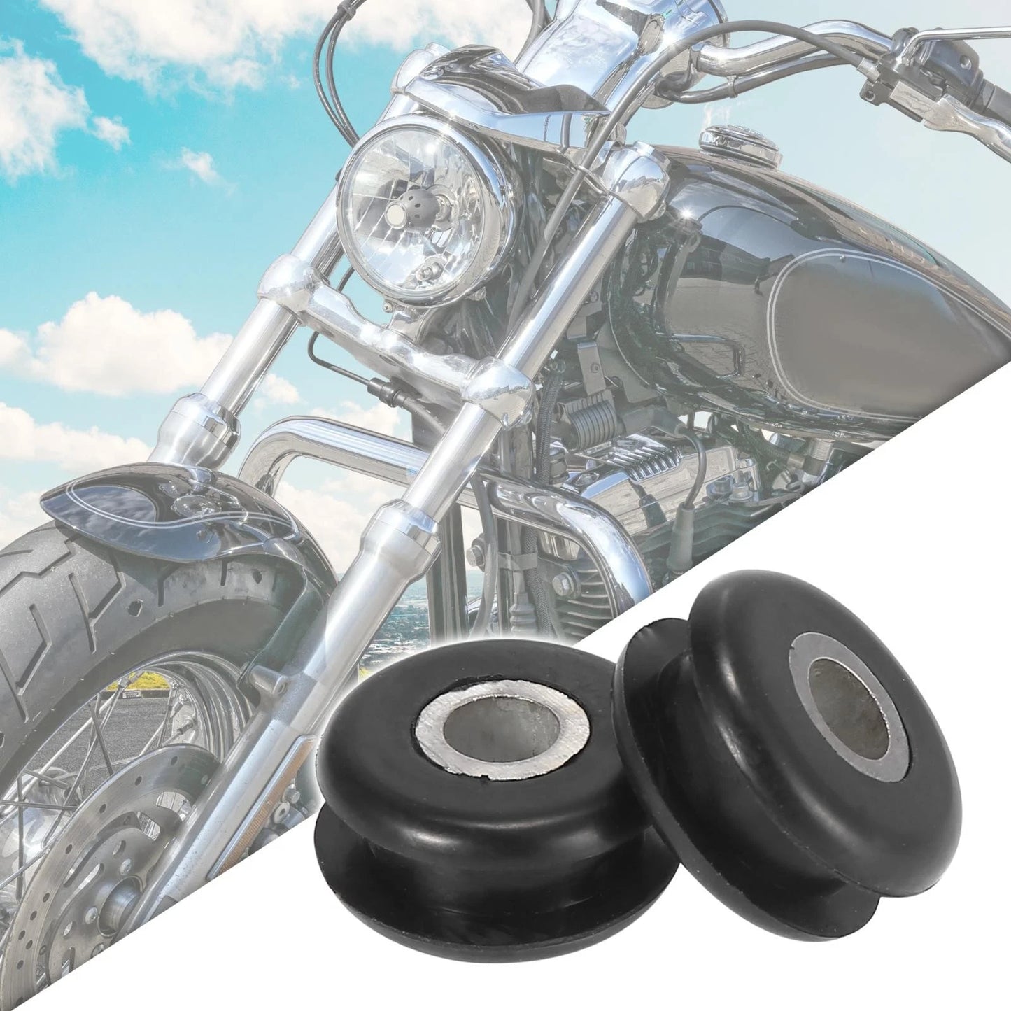 6 x Motorcycle Flat Side Tank Mounts for Harley Davidson Softail (1984–1984)