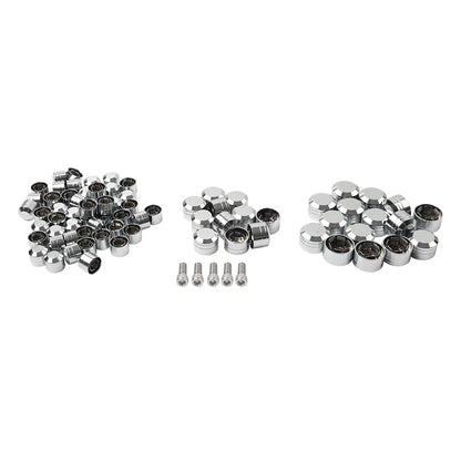 75X Chrome Engine Bolt Caps for Harley Touring Road King Street Glide (07-16)