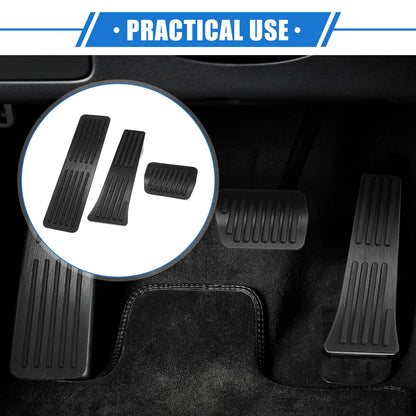 3 Pcs Gas Brake Foot Rest Pedals for Ford Explorer (2020-2023) Black