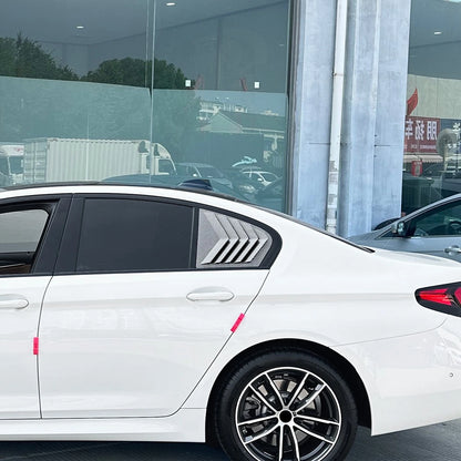 Carbon Look Side Window Quarter Louver Covers for BMW 5-Series G30 Sedan (2018–2023)