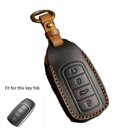 Car Key Cover for Auto Car Auto Interior 4 Buttons Black Wear-Resistant