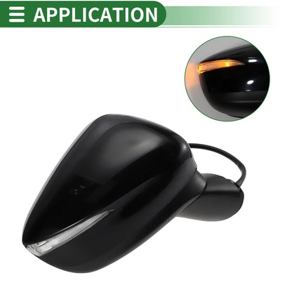 Right Side Door Mirror for MAZDA CX-5 2015-2016 Manual Folding Black