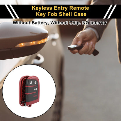 Key fob Shell Case for Dodge Charger Black Red (2020)