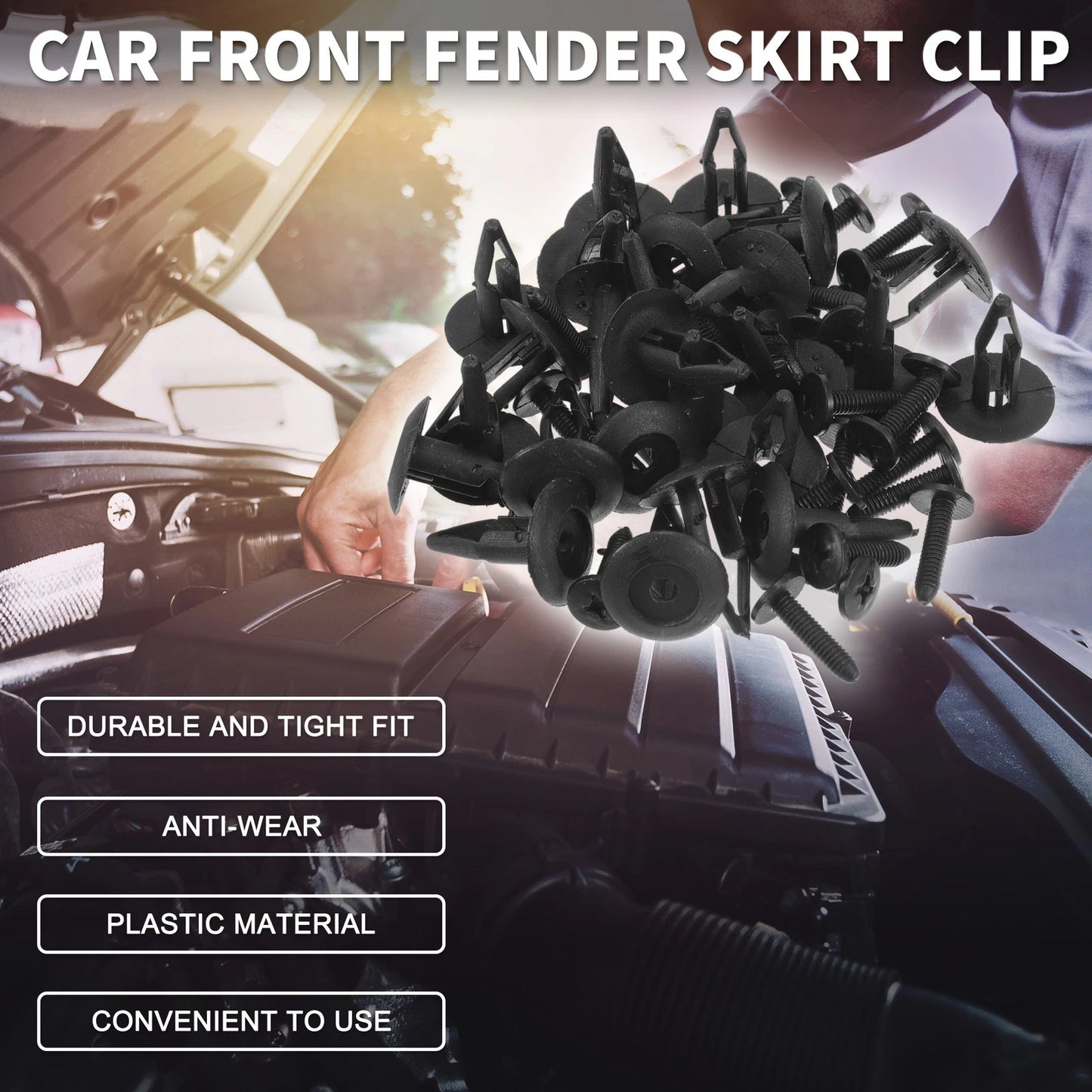 25 x Front Fender Skirt Clips for Ford Edge, Escort (2007-2014, 1981-2003)