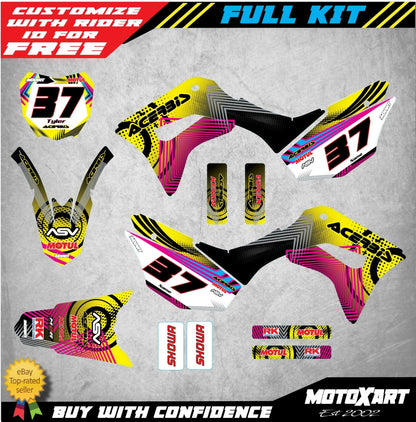 Full Custom Neon Style Decal Kit for Honda CRF 125 (2019-2021)
