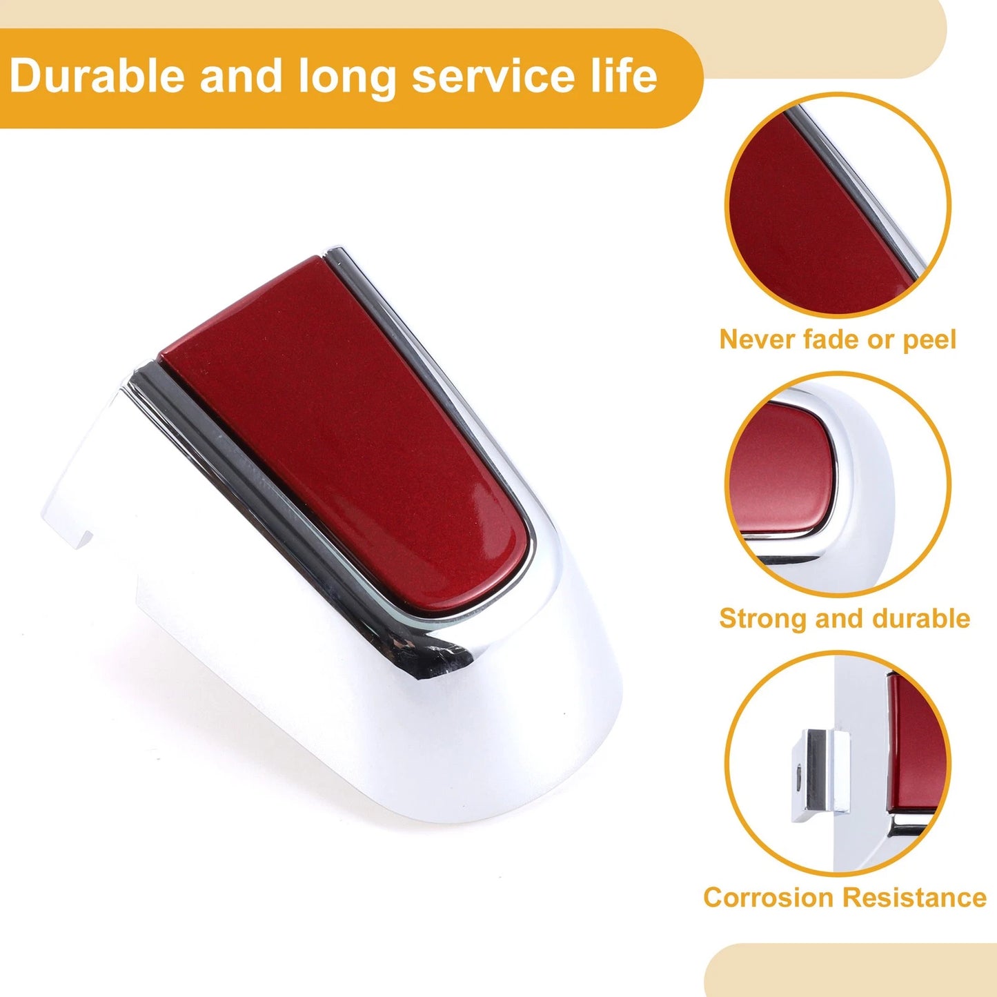 Exterior Door Handle Cover Trim for Chevrolet Malibu (2016 - 2018) Red ABS