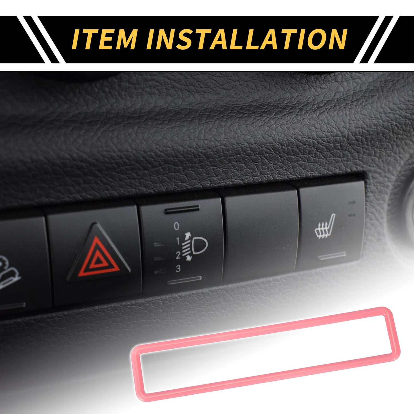Emergency Light Switch Panel Trim for Jeep Wrangler JK (2011-2017) Pink