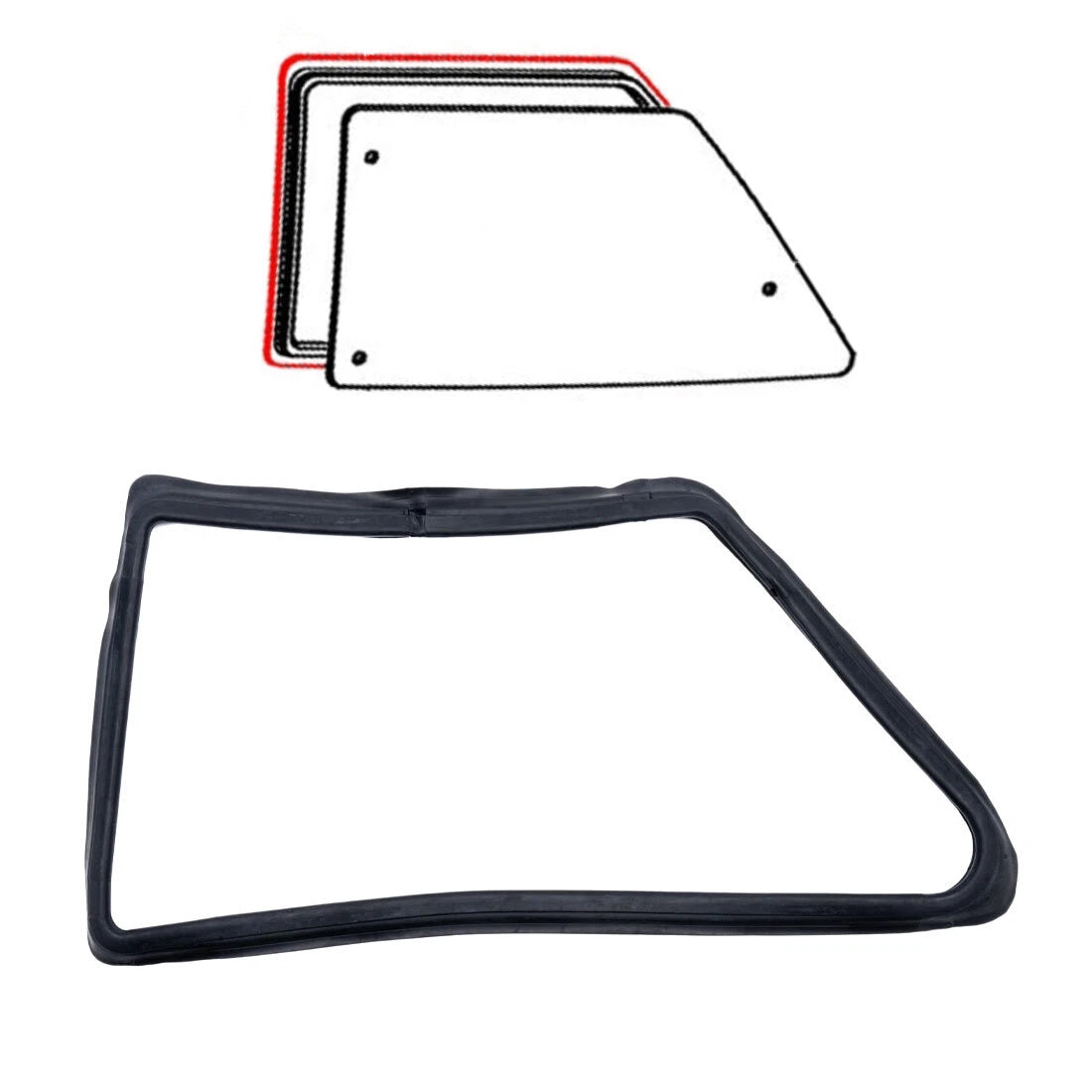 Quarter Window Weatherstrip Rubber for Toyota Starlet 3-Door KP60 KP61 KP62 1978-1984