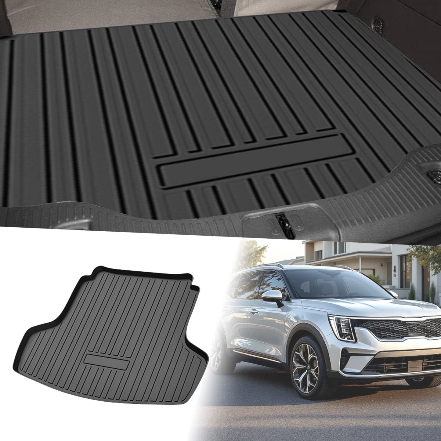 Cargo Liner Rear Trunk Mat for KIA K5, Hyundai Sonata (2020-2024, 2021-2024)