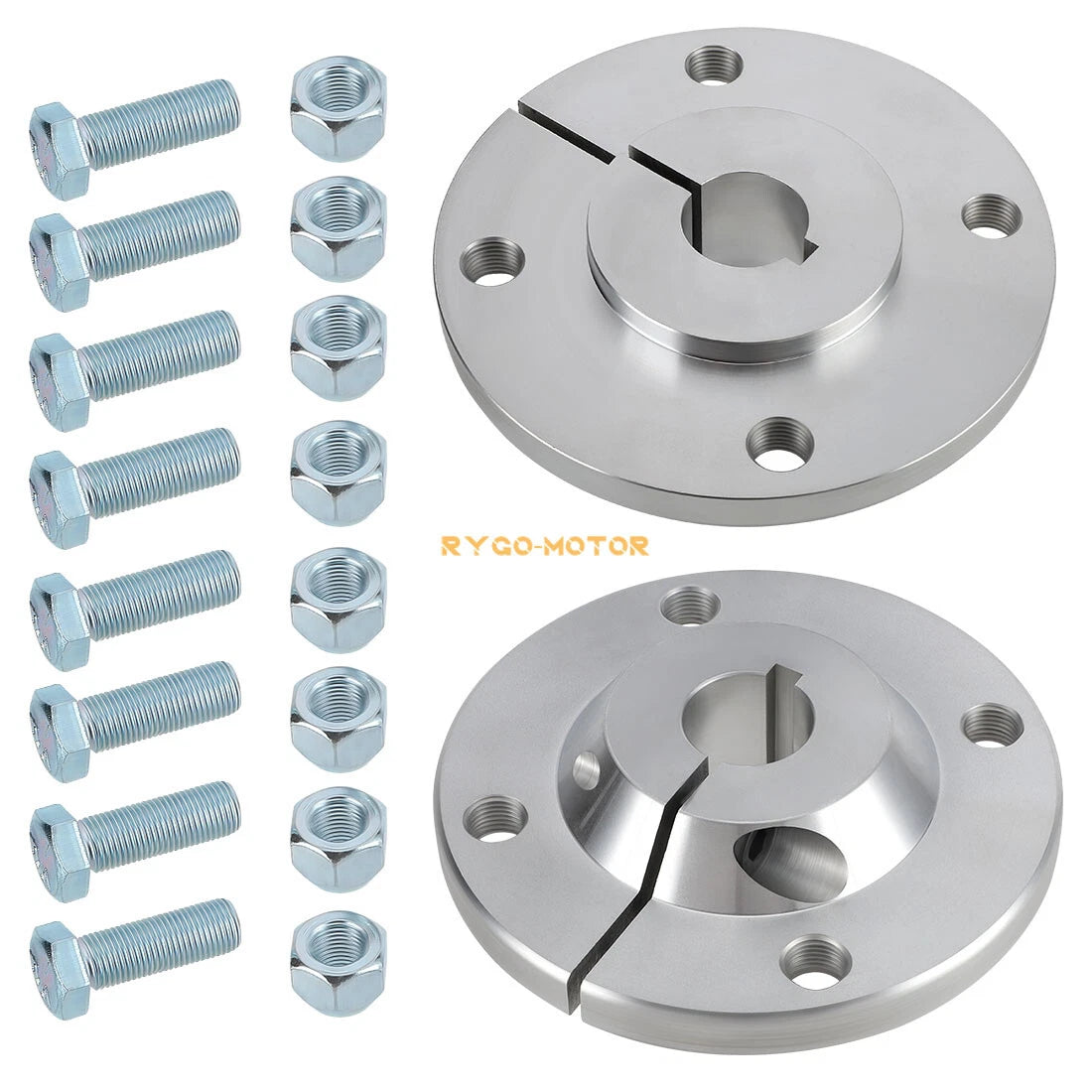 2 x Rear Axle Aluminum Wheel Hub for Go Kart Off Road Cart 4x4 Silver