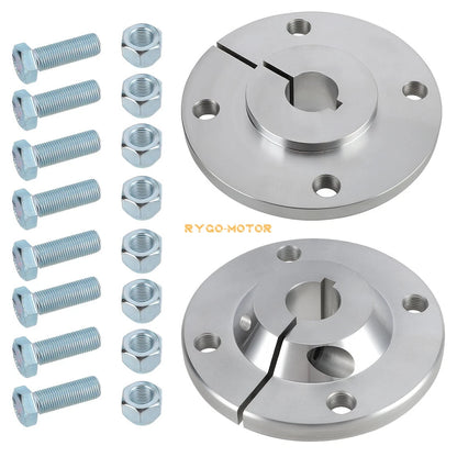 2 x Rear Axle Aluminum Wheel Hub for Go Kart Off Road Cart 4x4 Silver