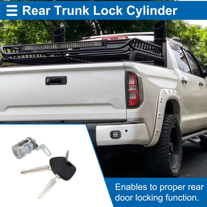 Trunk Lock Cylinder and Tailgate Lock Cylinder with Keys for Toyota Tundra