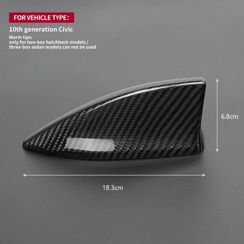 Carbon Fiber Antenna Cover Trim for Honda Civic Hatch 2017-2021