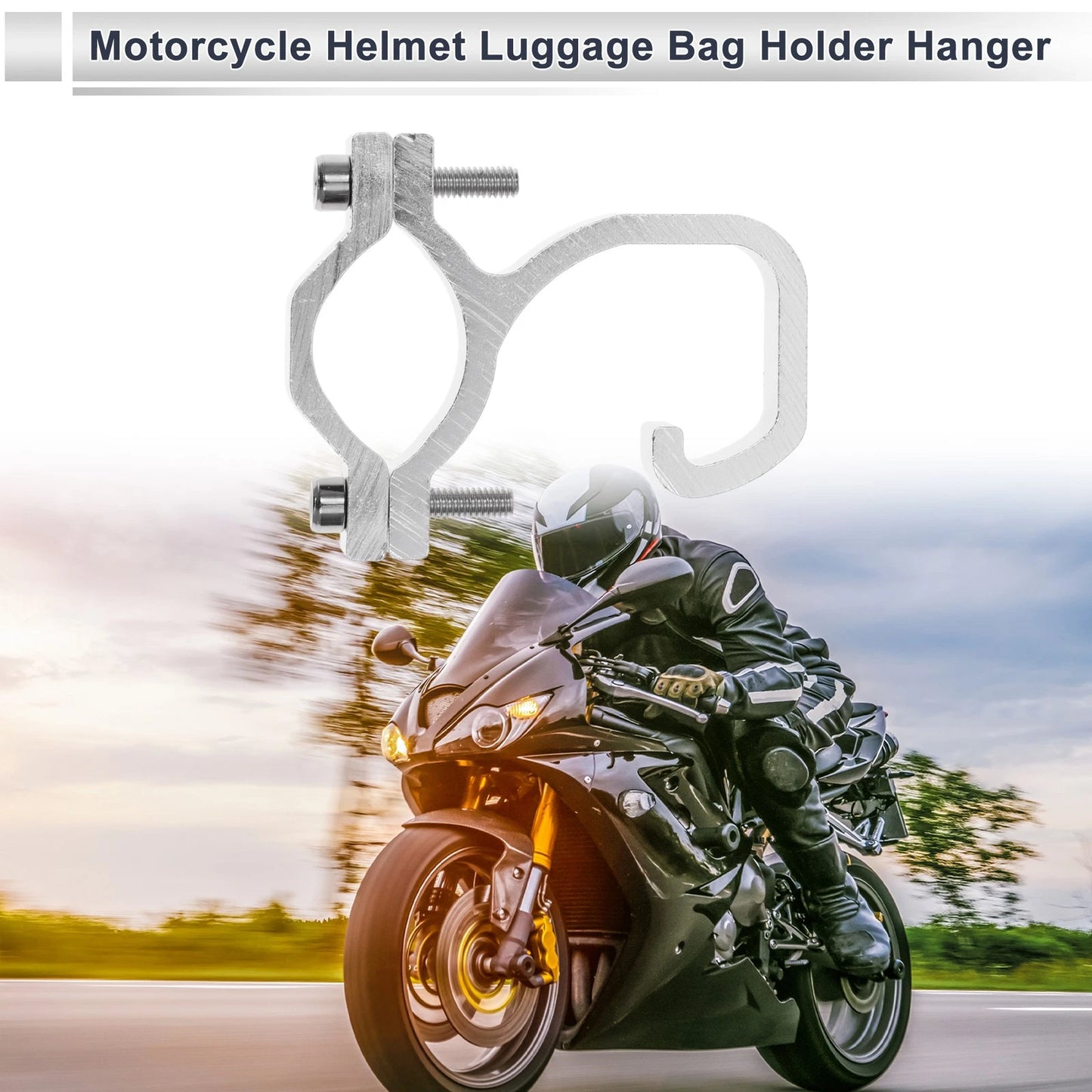 Arc Aluminum Motorcycle Hanging Hook Hexagon Wrench Silver Tone for Motorcycle