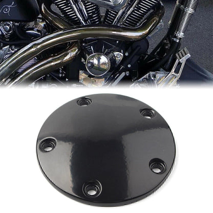 Black Timer Points Cover for Harley Twin Cam Softail Dyna (2000-2017)