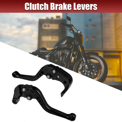 Pair Brake Clutch Levers Folding CNC for Suzuki GSXR 600 750 Black