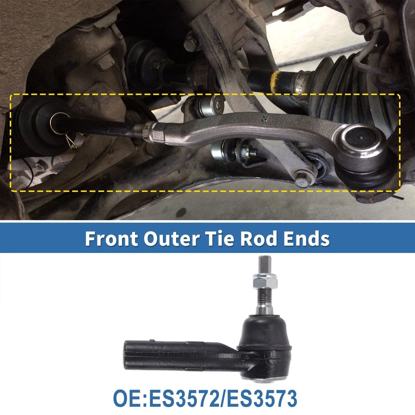 Front Outer Tie Rod End Links for Dodge Dakota (2000-2004)