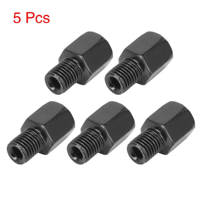 5x 10mm LH to 10mm RH Black Motorcycle Rearview Mirrors Adapter Screws for Bike