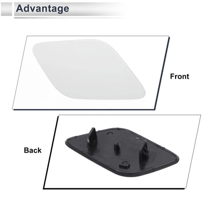 White Front Right Bumper Headlight Washer Nozzle Cover for Volvo XC60 (2010-2023)