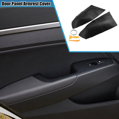 Rear Door Panel Armrest Covers for Honda Pilot (2009-2015) - Black 1 Pair