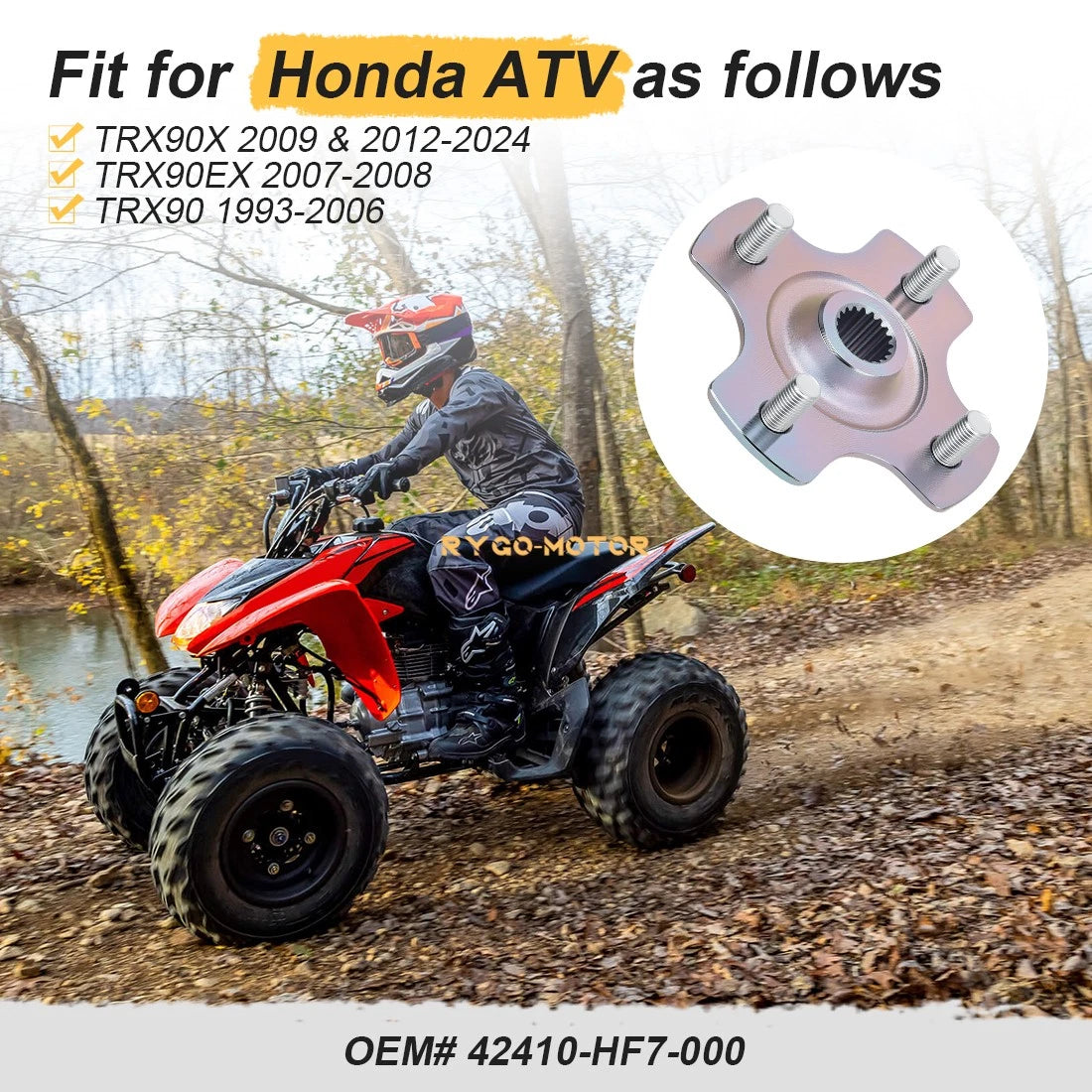Rear Wheel Hub for Honda TRX90X (1993–1997)
