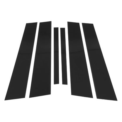 6 Pcs Black Door Pillar Window Trim for BMW 3-Series (2006-2011)