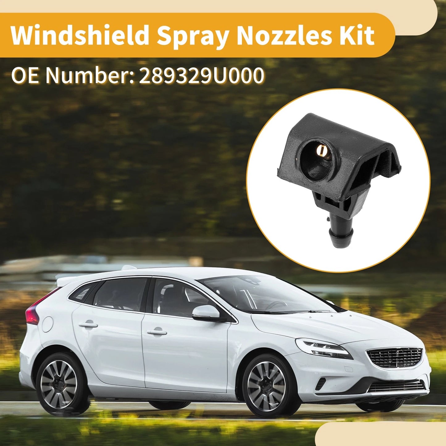 Windshield Washer Nozzle Kit for Nissan Note (2006-2013) 1 x Fluid Hose