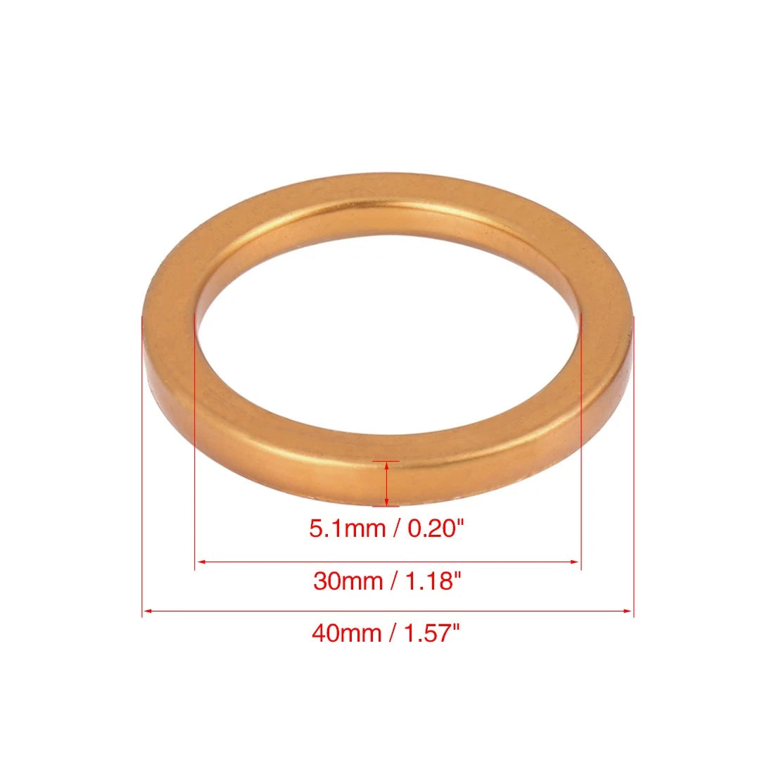 2 x 30mm ID Motorcycle Exhaust Muffler Pipe Gasket Copper Tone for Honda CG125