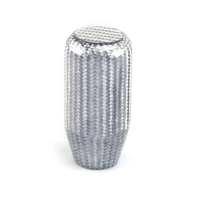 73mm Silver Carbon Fiber Gear Shift Knob for Car (M8, M10, M12)