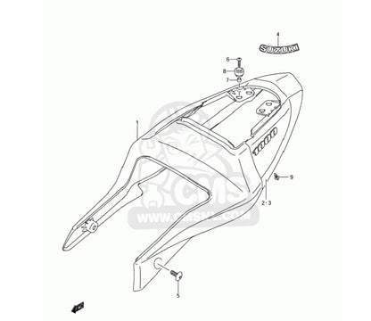 Bolts / 2x / Rear Fairing Seat Shoulder for Suzuki GSX-R1000 (2003–2003)