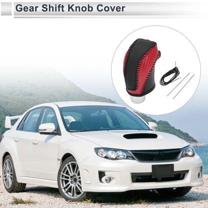 Red Carbon Fiber Gear Shift Knob Cover for Subaru Impreza (2017-2023)