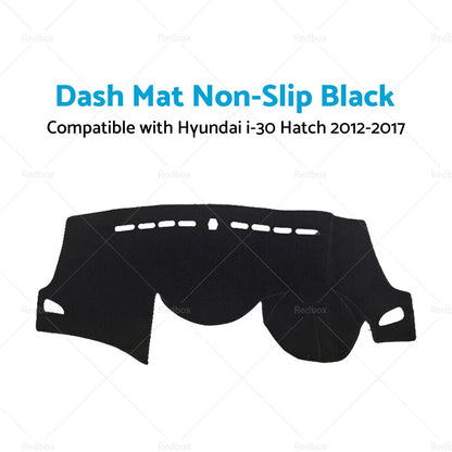 Non-Slip Dash Mat for Hyundai i30 Hatch 2012-2017 Dashboard Cover Black