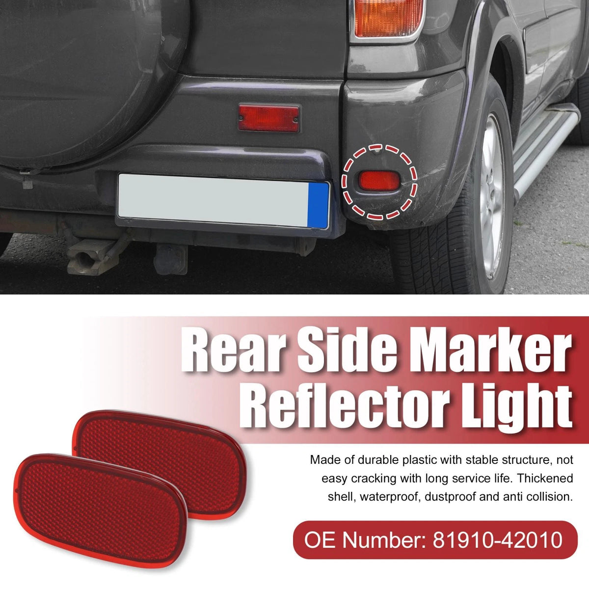 Rear Bumper Side Marker Reflectors  for Toyota RAV4 (2019-2023)