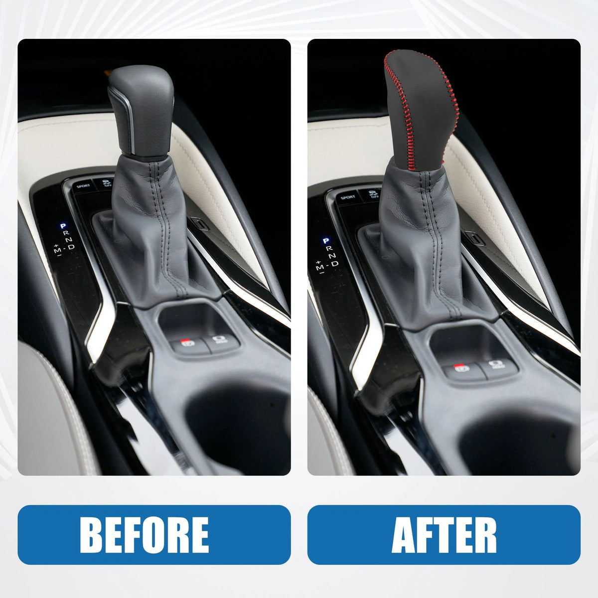 Faux Leather Gear Shifting Knob Cover for Nissan Rogue (2014-2016)