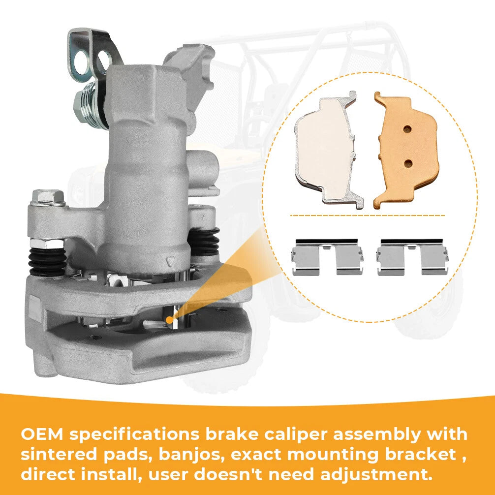 Rear Brake Caliper & Sintered Pads for Honda Rincon 650/680
