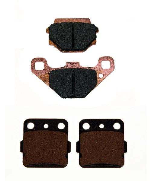 Front & Rear Semimetallic Brake Pads 2x for Kawasaki Tecate 250 3Wheeler(1987)