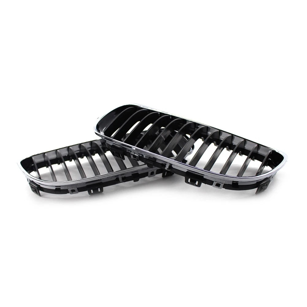 Chrome Black Front Kidney Grille for BMW E90 E91 LCI 328i 335i (2009-2011)
