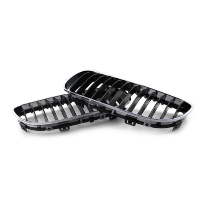 Chrome Black Front Kidney Grille for BMW E90 E91 LCI 328i 335i (2009-2011)
