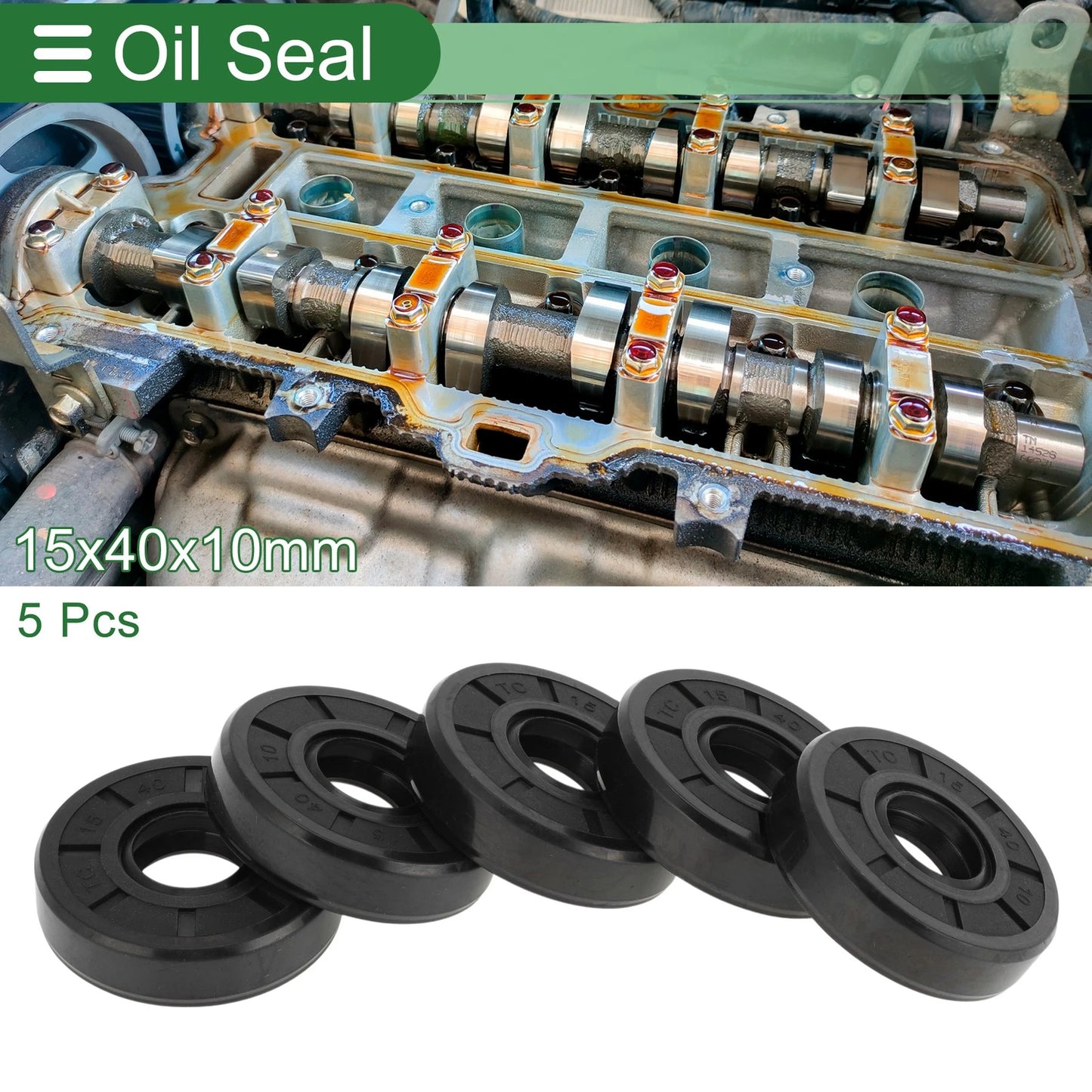 Oil Seal / 5 x 15x40x10mm / Seal Ring Shaft Seal NBR Rubber for Make Model