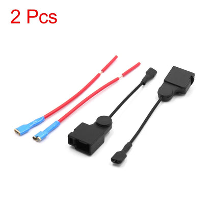 2 x Plastic Car Horn Speaker Adapter Wiring Harness Pigtail Socket for Toyota