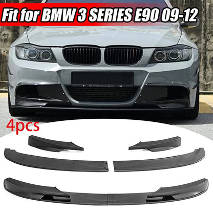 Front Lip Spoiler Splitter for BMW 3 Series E90 E91 M Sport Carbon Black (2009-2012)