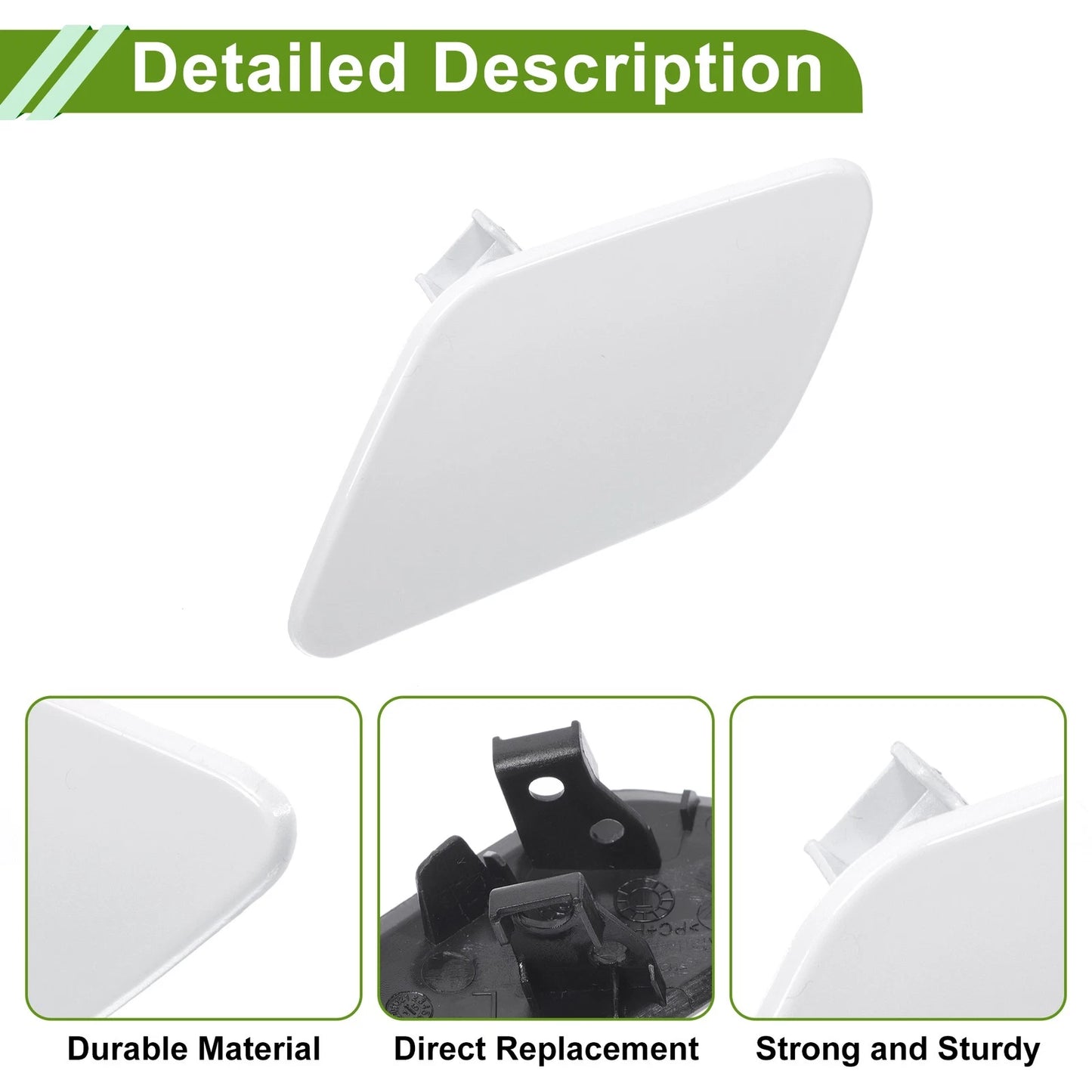 Left Washer Nozzle Cover Cap for Porsche Cayenne White