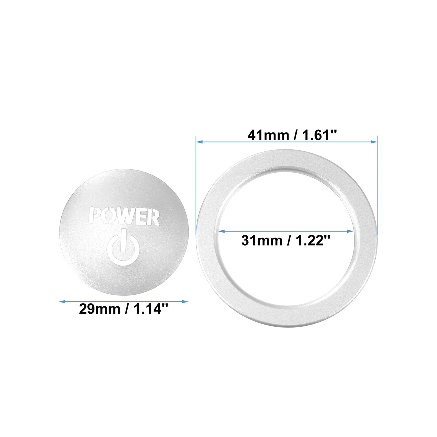 Engine Push Start Stop Button Cover Trim Ring for Toyota