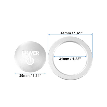 Engine Push Start Stop Button Cover Trim Ring for Toyota