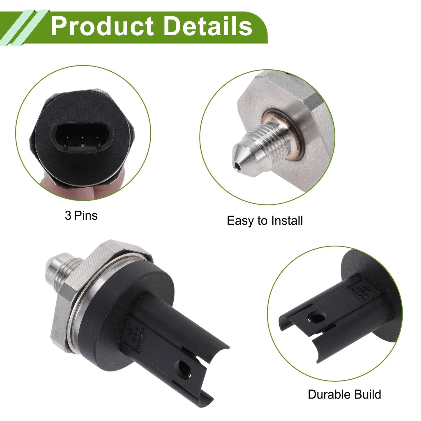 Fuel Injection Pressure Sensor for BMW E90 320i 2.0 (2007-2011) 1 x Unit